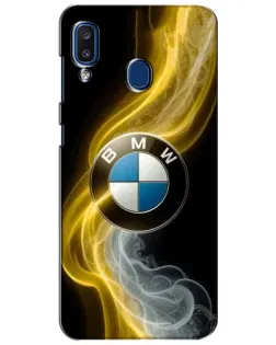 Чехол для Samsung Galaxy a20 2019 (A205F) с картинкой «Золотистый дым BMW»