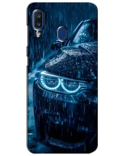 Чехол для Samsung Galaxy a20 2019 (A205F) с картинкой «BMW под дождем»