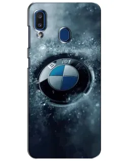Чехол для Samsung Galaxy a20 2019 (A205F) с картинкой «Логотип BMW — лед»