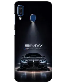 Чехол для Samsung Galaxy a20 2019 (A205F) с картинкой «BMW сквозь ночной город»