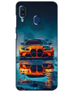 Чехол для Samsung Galaxy a20 2019 (A205F) с картинкой «BMW — золотая эмблема»
