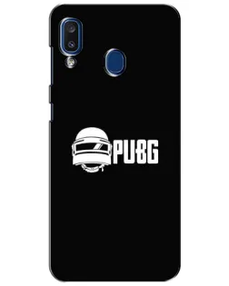 Чехол для Samsung Galaxy a20 2019 (A205F) с картинкой «PUBG — классический лого»