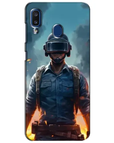 Чехол для Samsung Galaxy a20 2019 (A205F) с картинкой «PUBG — реалистичный герой» Чехол для Samsung Galaxy a20 2019 (A205F) с картинкой «PUBG — реалистичный герой»