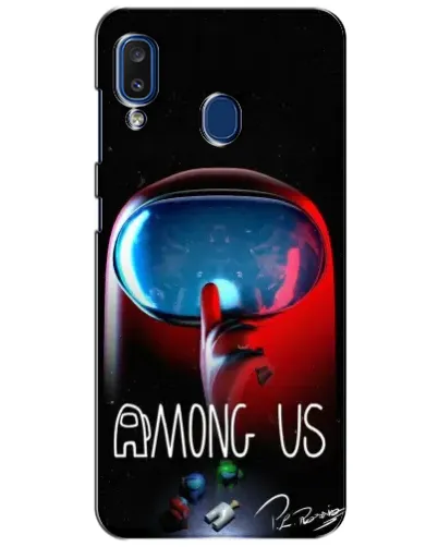Чехол для Samsung Galaxy a20 2019 (A205F) с картинкой «Красный импостер — макро» Чехол для Samsung Galaxy a20 2019 (A205F) с картинкой «Красный импостер — макро»