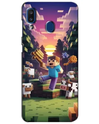Чехол для Samsung Galaxy a20 2019 (A205F) с картинкой «Стив на ферме» Чехол для Samsung Galaxy a20 2019 (A205F) с картинкой «Стив на ферме»