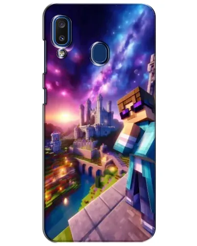 Чехол для Samsung Galaxy a20 2019 (A205F) с картинкой «Стив и космос» Чехол для Samsung Galaxy a20 2019 (A205F) с картинкой «Стив и космос»
