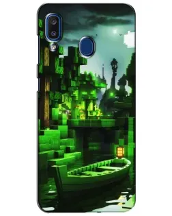 Чехол для Samsung Galaxy a20 2019 (A205F) с картинкой «Minecraft лесной пейзаж»