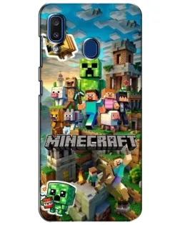 Чехол для Samsung Galaxy a20 2019 (A205F) с картинкой «Замок Minecraft»