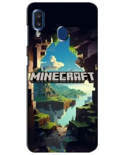 Чехол для Samsung Galaxy a20 2019 (A205F) с картинкой «Пещера Майнкрафт»