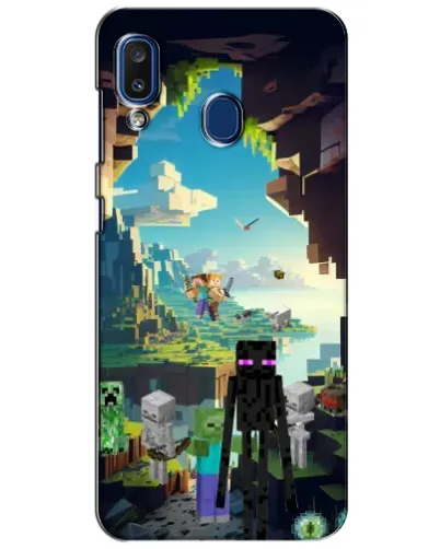 Чехол для Samsung Galaxy a20 2019 (A205F) с картинкой «Эндермен в лесу» Чехол для Samsung Galaxy a20 2019 (A205F) с картинкой «Эндермен в лесу»
