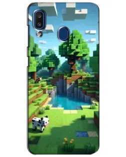 Чехол для Samsung Galaxy a20 2019 (A205F) с картинкой «Minecraft летний день»