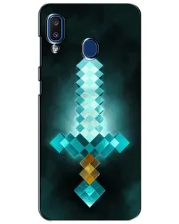 Чехол для Samsung Galaxy a20 2019 (A205F) с картинкой «Алмазный меч неон»