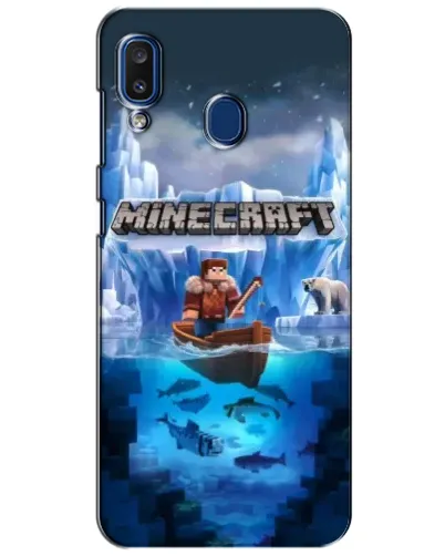 Чехол для Samsung Galaxy a20 2019 (A205F) с картинкой «Minecraft ледяной мир» Чехол для Samsung Galaxy a20 2019 (A205F) с картинкой «Minecraft ледяной мир»