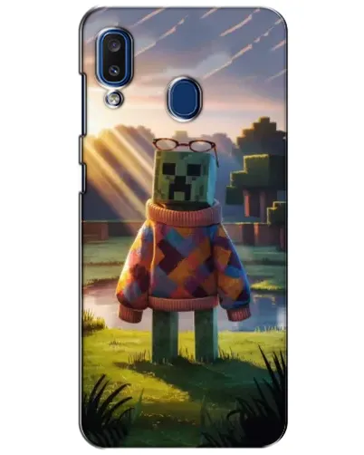Чехол для Samsung Galaxy a20 2019 (A205F) с картинкой «Крипер в свитере» Чехол для Samsung Galaxy a20 2019 (A205F) с картинкой «Крипер в свитере»