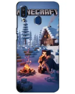 Чехол для Samsung Galaxy a20 2019 (A205F) с картинкой «Зимний Minecraft»