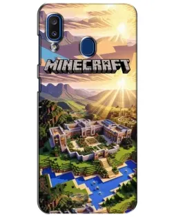 Чехол для Samsung Galaxy a20 2019 (A205F) с картинкой «Minecraft панорама»