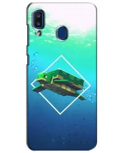 Чехол для Samsung Galaxy a20 2019 (A205F) с картинкой «Черепаха Minecraft»