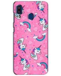 Чохол для Samsung Galaxy a20 2019 (A205F) з картинкою «Unicorn паттерн рожевий»