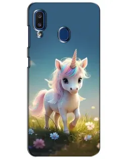 Чохол для Samsung Galaxy a20 2019 (A205F) з картинкою «Єдиноріг на галявині»