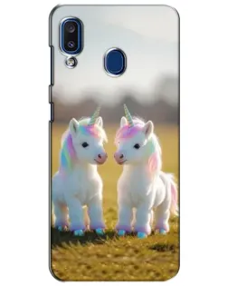 Чохол для Samsung Galaxy a20 2019 (A205F) з картинкою «Пара єдинорогів»