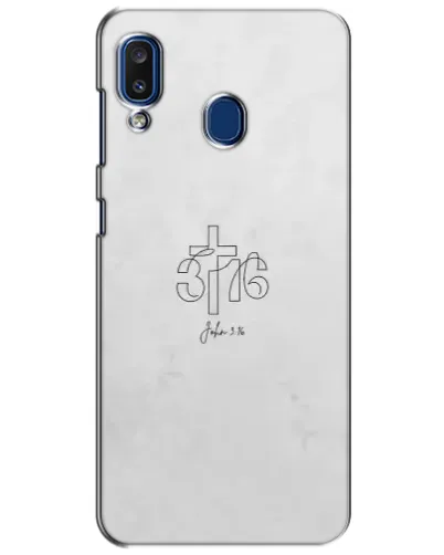 Чехол для Samsung Galaxy a20 2019 (A205F) с картинкой «Иоанна 3:16 Крест»