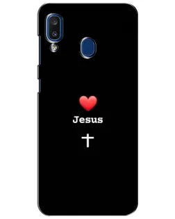 Чехол для Samsung Galaxy a20 2019 (A205F) с картинкой «Сердце - Jesus» Чехол для Samsung Galaxy a20 2019 (A205F) с картинкой «Сердце - Jesus»