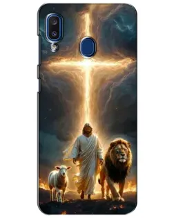 Чехол для Samsung Galaxy a20 2019 (A205F) с картинкой «Лев Иуды и Свет» Чехол для Samsung Galaxy a20 2019 (A205F) с картинкой «Лев Иуды и Свет»