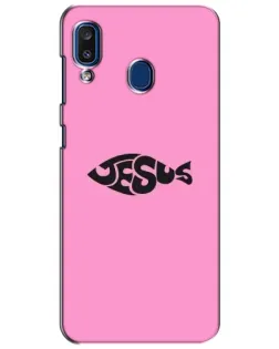 Чехол для Samsung Galaxy a20 2019 (A205F) с картинкой «Розовый символ  Jesus»