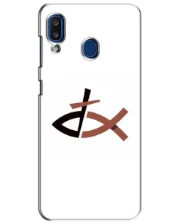 Чехол для Samsung Galaxy a20 2019 (A205F) с картинкой «Рыба и крест»