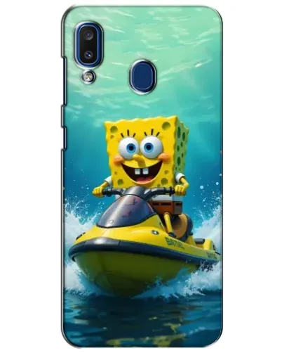 Чехол для Samsung Galaxy a20 2019 (A205F) с картинкой «Спанч Боб на гидроцикле» Чехол для Samsung Galaxy a20 2019 (A205F) с картинкой «Спанч Боб на гидроцикле»