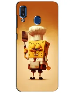 Чехол для Samsung Galaxy a20 2019 (A205F) с картинкой «Губка Боб повар»