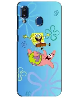 Чехол для Samsung Galaxy a20 2019 (A205F) с картинкой «Спанч Боб и Патрик»