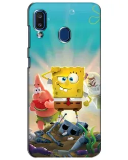 Чехол для Samsung Galaxy a20 2019 (A205F) с картинкой «Спанч Боб победитель»