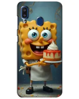 Чехол для Samsung Galaxy a20 2019 (A205F) с картинкой «Повар Спанч Боб»