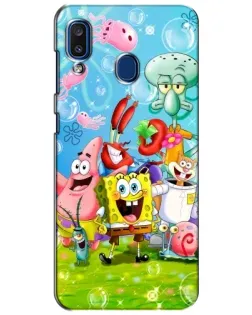 Чехол для Samsung Galaxy a20 2019 (A205F) с картинкой «Губка Боб и друзья»