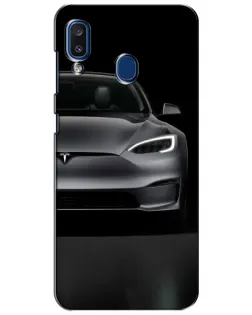 Чехол для Samsung Galaxy a20 2019 (A205F) с картинкой «Tesla Model S Look»