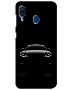 Чехол для Samsung Galaxy a20 2019 (A205F) с картинкой «Силуэт Tesla Night»
