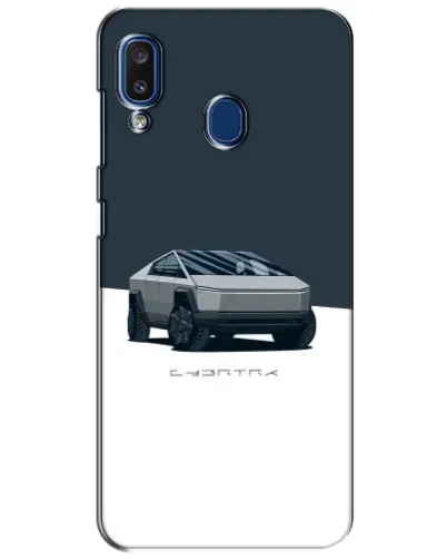 Чехол для Samsung Galaxy a20 2019 (A205F) с картинкой «Серебристый Cybertruck Tesla» Чехол для Samsung Galaxy a20 2019 (A205F) с картинкой «Серебристый Cybertruck Tesla»