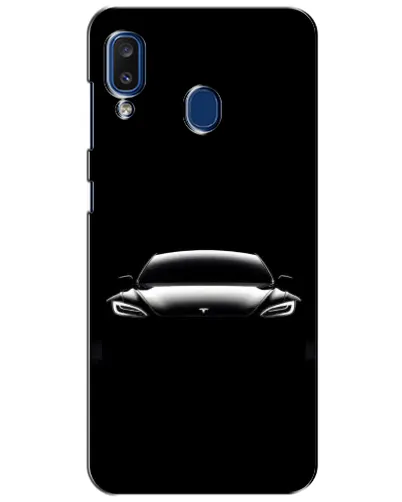 Чехол для Samsung Galaxy a20 2019 (A205F) с картинкой «Фары Tesla Night» Чехол для Samsung Galaxy a20 2019 (A205F) с картинкой «Фары Tesla Night»