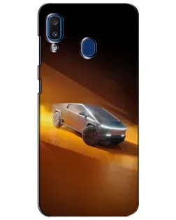 Чехол для Samsung Galaxy a20 2019 (A205F) с картинкой «Cybertruck в пустыне»