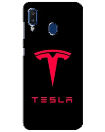 Чехол для Samsung Galaxy a20 2019 (A205F) с картинкой «Tesla Red Logo» Чехол для Samsung Galaxy a20 2019 (A205F) с картинкой «Tesla Red Logo»