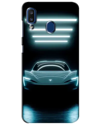 Чехол для Samsung Galaxy a20 2019 (A205F) с картинкой «Tesla в неоне» Чехол для Samsung Galaxy a20 2019 (A205F) с картинкой «Tesla в неоне»
