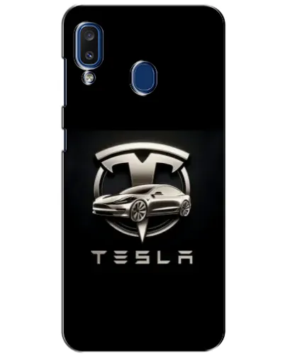 Чехол для Samsung Galaxy a20 2019 (A205F) с картинкой «Tesla — серебристое авто» Чехол для Samsung Galaxy a20 2019 (A205F) с картинкой «Tesla — серебристое авто»