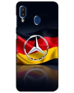 Чехол для Samsung Galaxy a20 2019 (A205F) с картинкой «Mercedes — флаг Германии»