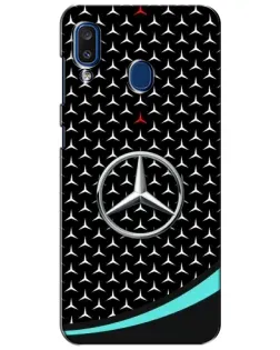 Чехол для Samsung Galaxy a20 2019 (A205F) с картинкой «Mercedes — бирюзовый акцент»