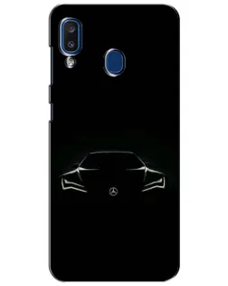 Чехол для Samsung Galaxy a20 2019 (A205F) с картинкой «Mercedes — силуэт авто»