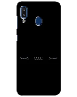 Чехол для Samsung Galaxy a20 2019 (A205F) с картинкой «Audi — световой подпись»
