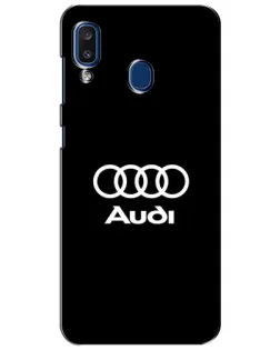 Чехол для Samsung Galaxy a20 2019 (A205F) с картинкой «Классическое лого Audi»