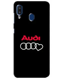 Чехол для Samsung Galaxy a20 2019 (A205F) с картинкой «Логотип Audi Heart»