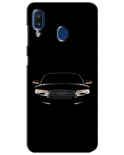Чехол для Samsung Galaxy a20 2019 (A205F) с картинкой «Audi — ночной контур»